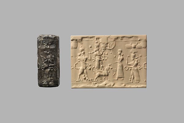 Cylinder seal with cultic scene