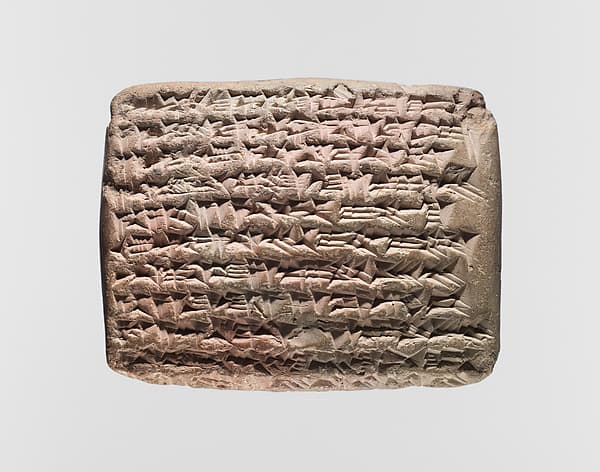 Cuneiform tablet: proxy contract for the purchase of a slave, Egibi archive