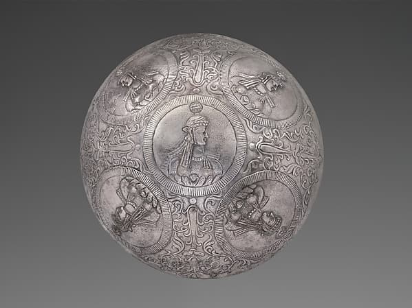 Bowl with female busts in medallions