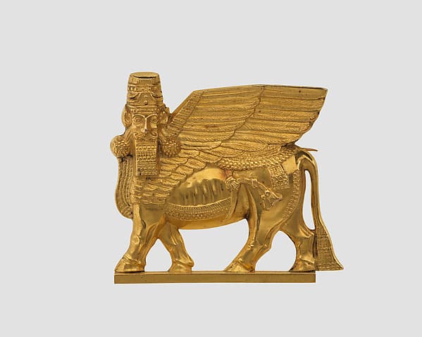 Brooch with Assyrian human-headed winged bull