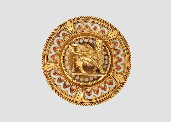 Brooch with Assyrian human-headed winged bull