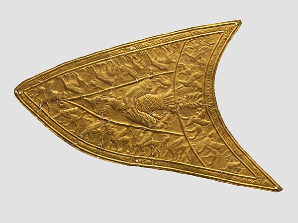 Plaque with a bird of prey and winged beasts