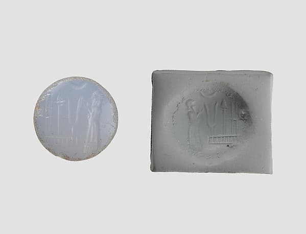 Stamp seal (conoid) with cultic scene