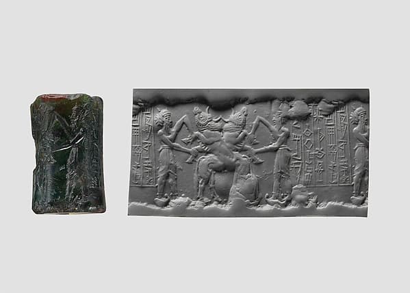 Cylinder seal: contest scene
