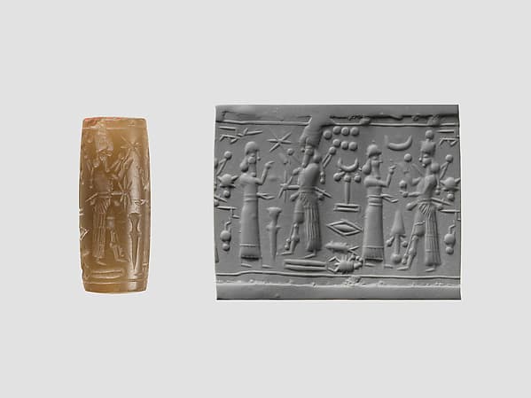 Cylinder seal with cultic scene