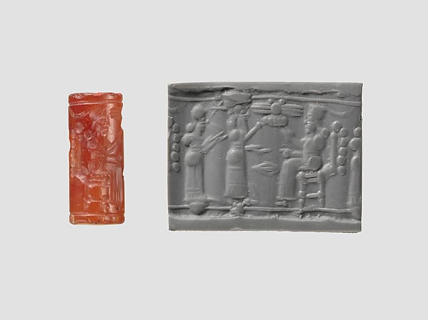 Cylinder seal with cultic scene