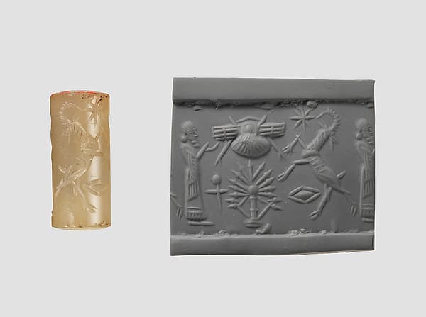 Cylinder seal with cultic scene
