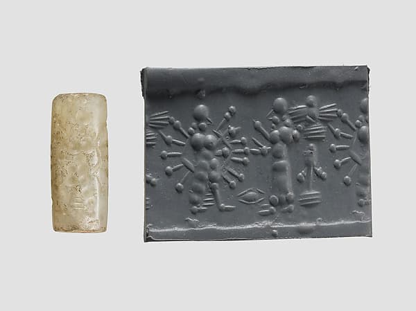Cylinder seal with cultic scene