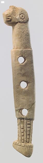 Horse bit cheekpiece in form of a horse's head and hoof