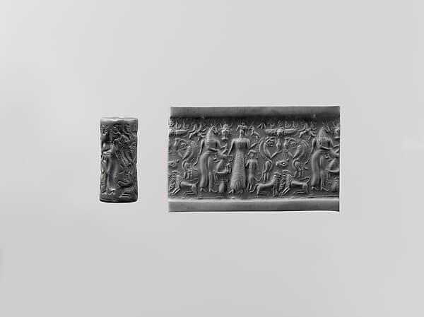 Cylinder seal and modern impression: demons and animals