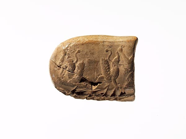 Cuneiform tablet impressed with seals: administrative document inscribed in Achaemenid Elamite