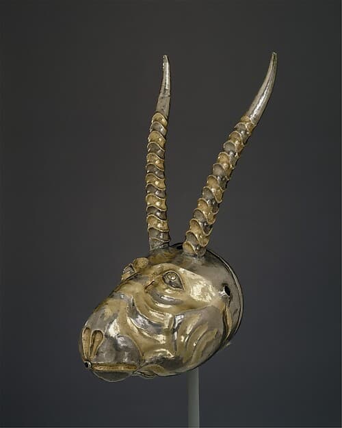 Rhyton in the form of a Saiga antelope head