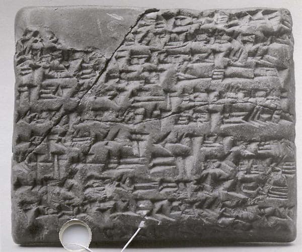Cuneiform tablet impressed with ring seal: promissory note for barley