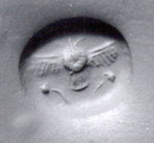 Stamp seal (scaraboid) with divine symbol