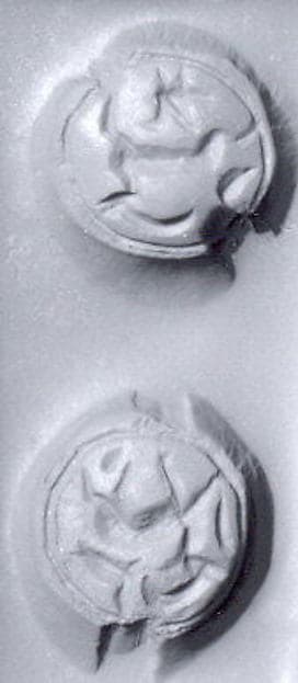 Stamp seal (bifacial scaraboid) with animals