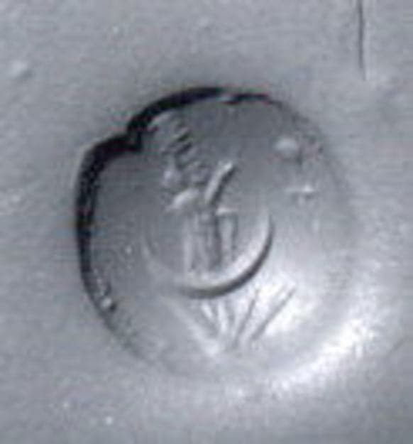 Stamp seal (conoid) with deity