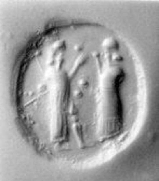 Stamp seal (scaraboid) with cultic scene