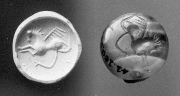 Stamp seal (scaraboid) with monster