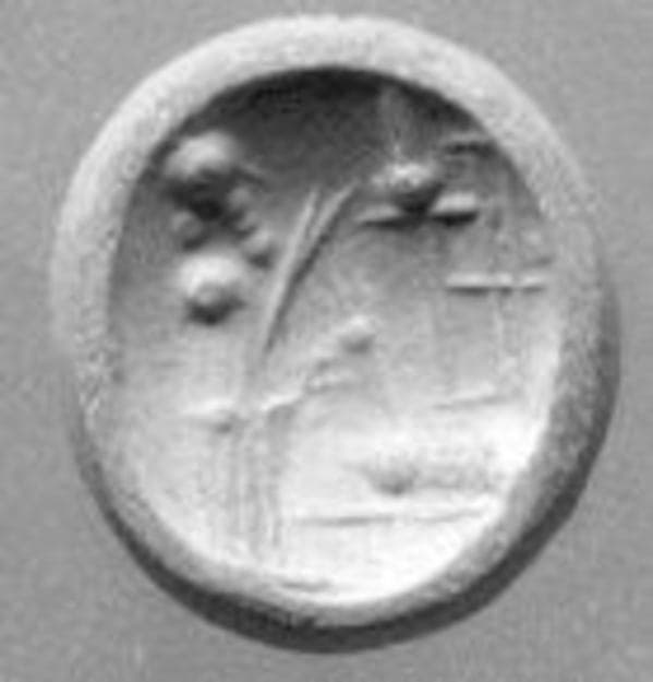 Stamp seal (oval conoid) with cultic scene