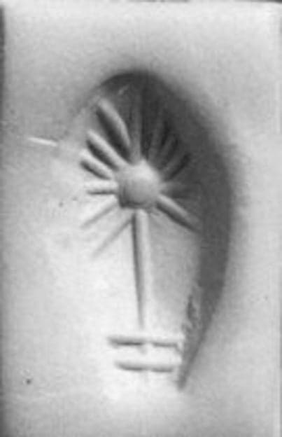 Stamp seal (duck-shaped) with divine symbol