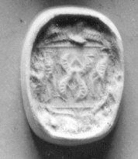 Stamp seal (scaraboid) with animals