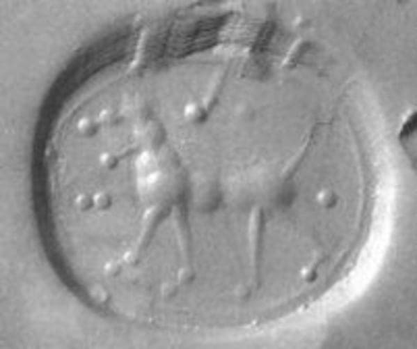 Stamp seal (scaraboid) with animal