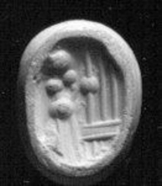 Stamp seal (octagonal pyramid) with cultic scene