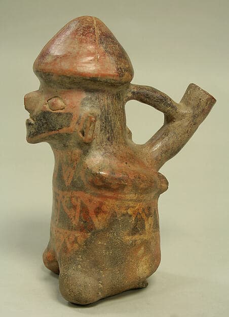 Bridge and Spout Bottle with Seated Prisoner