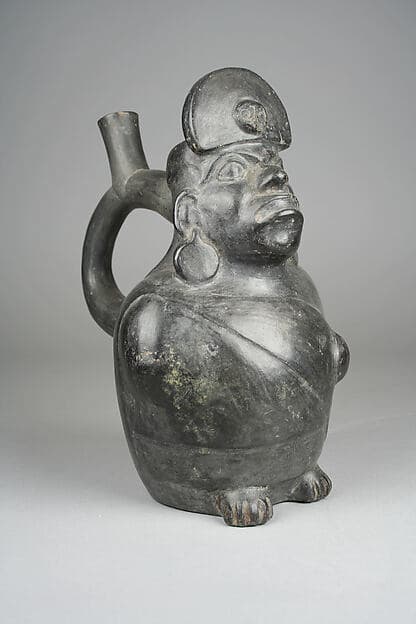 Stirrup Spout Bottle with Owl Head