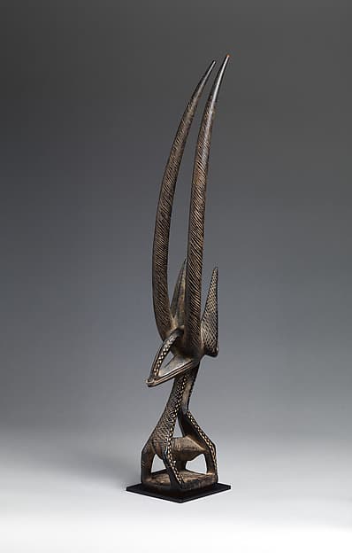 Ci wara headdress, by Bamana numu (blacksmith)