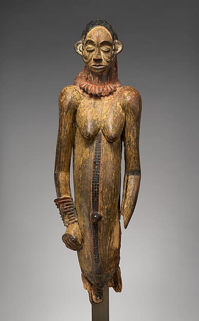 Female figure from an obu (house of images), by Igbo artist