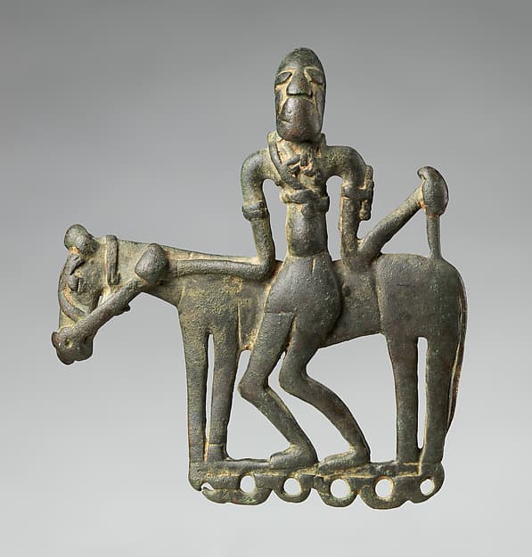 Equestrian pendant, by Dogon or Bozo blacksmith