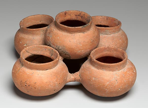 Grouped pigment jars, by Teotihuacan artist(s)