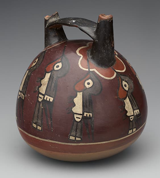 Bottle with hummingbirds, by Nasca artist(s)