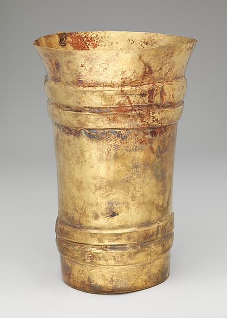 Beaker, by Lambayeque (Sicán) artist(s)