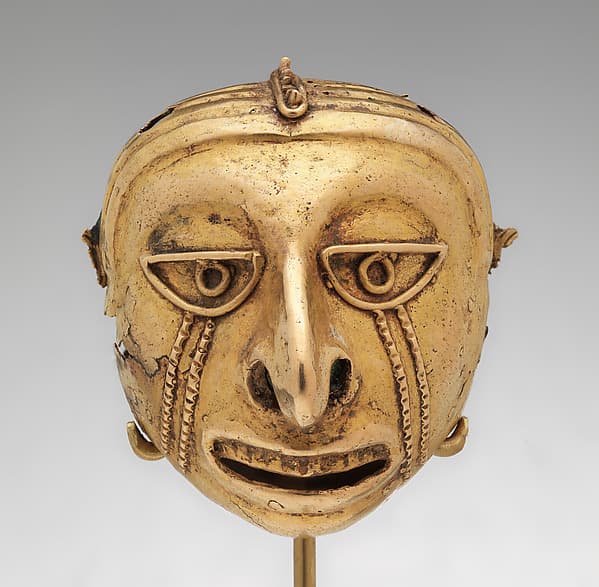 Head-shaped bell, by Mexica or Mixtec (Ñuu Savi) artists