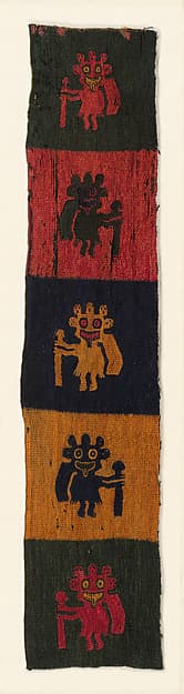 Border fragment, figures with staves