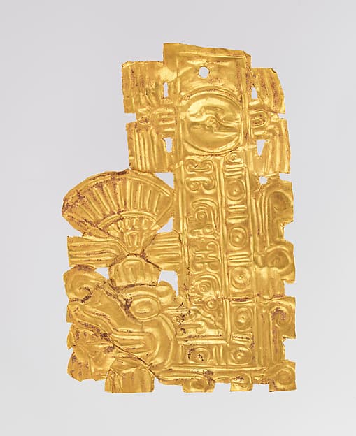 Feathered serpent ornament, by Mexica or Mixtec (Ñuu Savi) artists