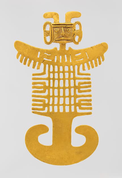Costumed figure pendant