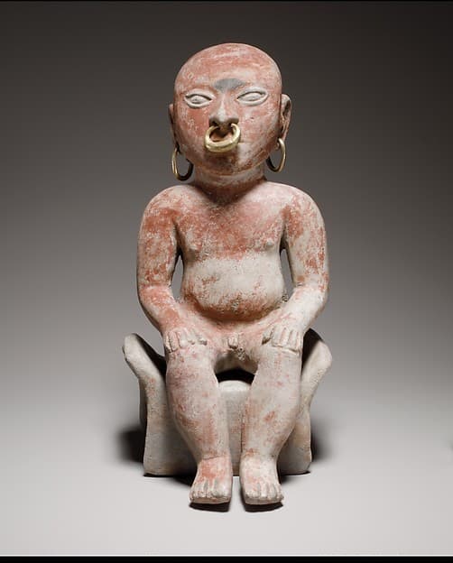 Bench figure, by Tolita-Tumaco artist(s)