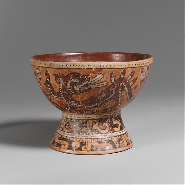 Pedestal bowl, by Mixtec (Ñuu Savi) artist(s)