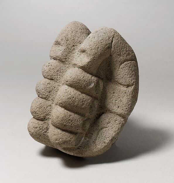 Bound-hands hacha, by Classic Veracruz artist(s)