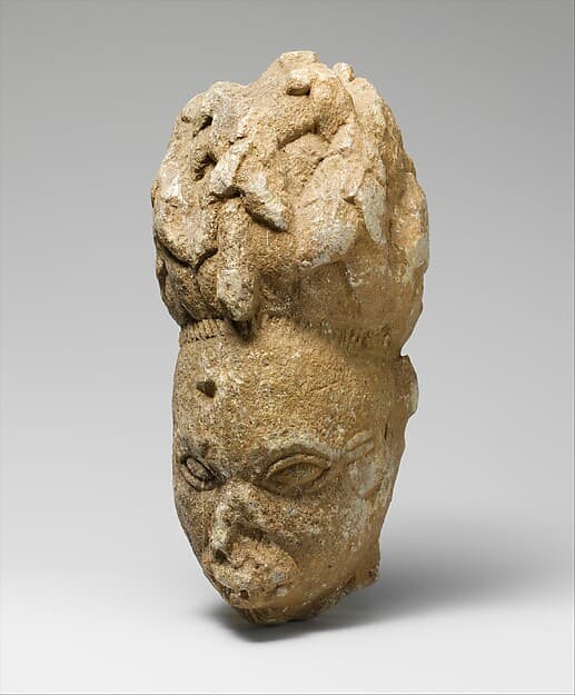 Head from a figure, by Yoruba artist