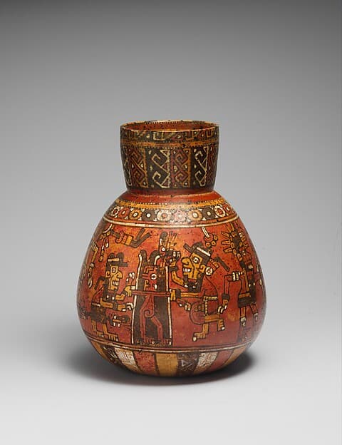 Bottle with ritual scene, by Amapa-Peñitas artist(s)