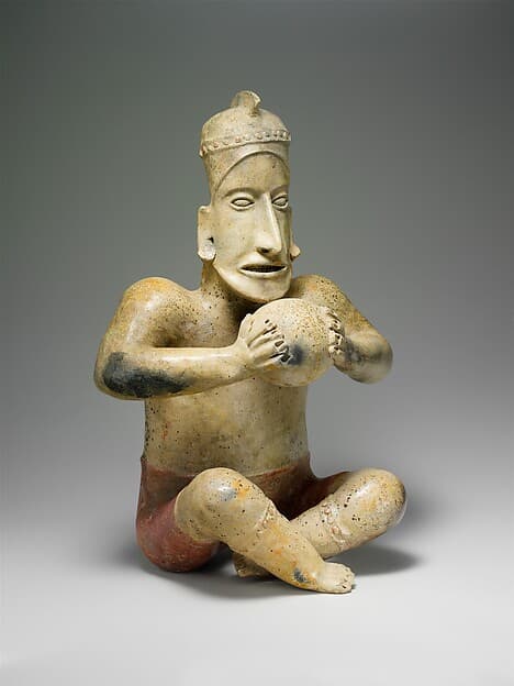 Seated ballplayer, by Ameca-Etzatlán artists