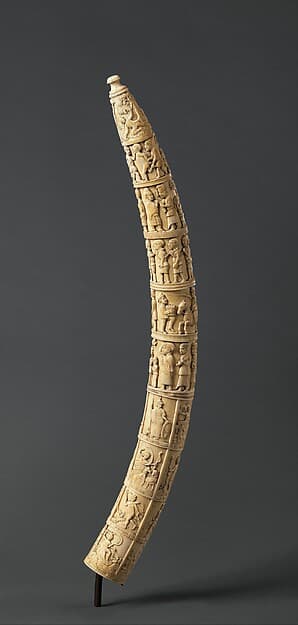 Tusk with Figurative Relief, by Vili-Kongo artist(s)