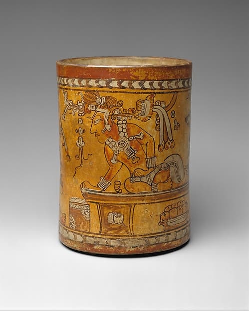 Vessel with throne scene, by Chamá artist(s)