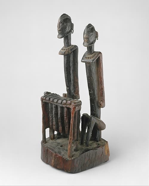 Pair of bala players, by Dogon blacksmith