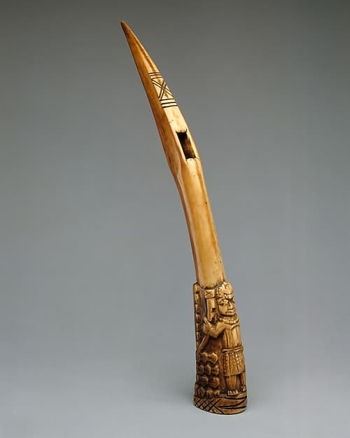 Oko (side-blown trumpet), by Ìgbèsànmwà (ivory- and wood- carving guild) artists