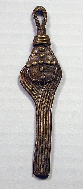 Fly whisk gold weight, by Akan artist